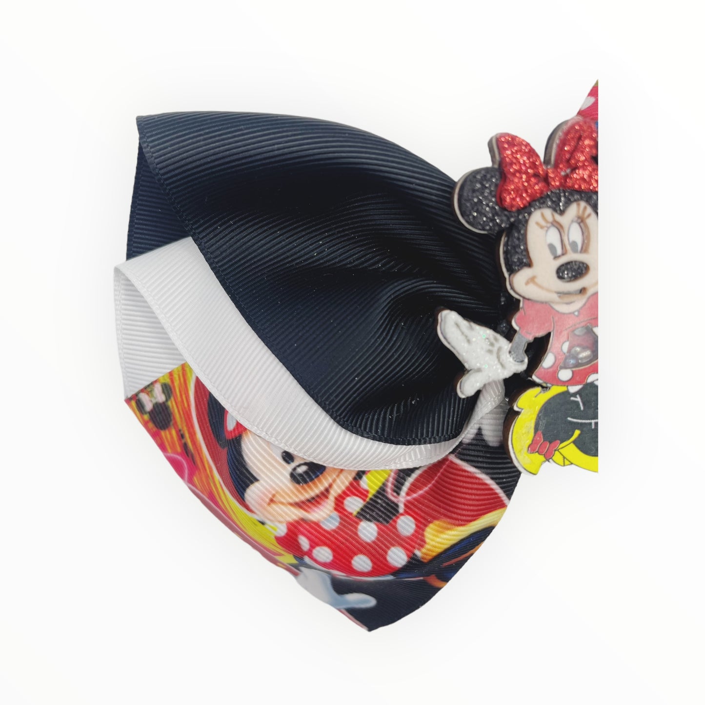 Minnie Mouse Ribbons Hair Bow  Girl hair bow  Handmade hair bow