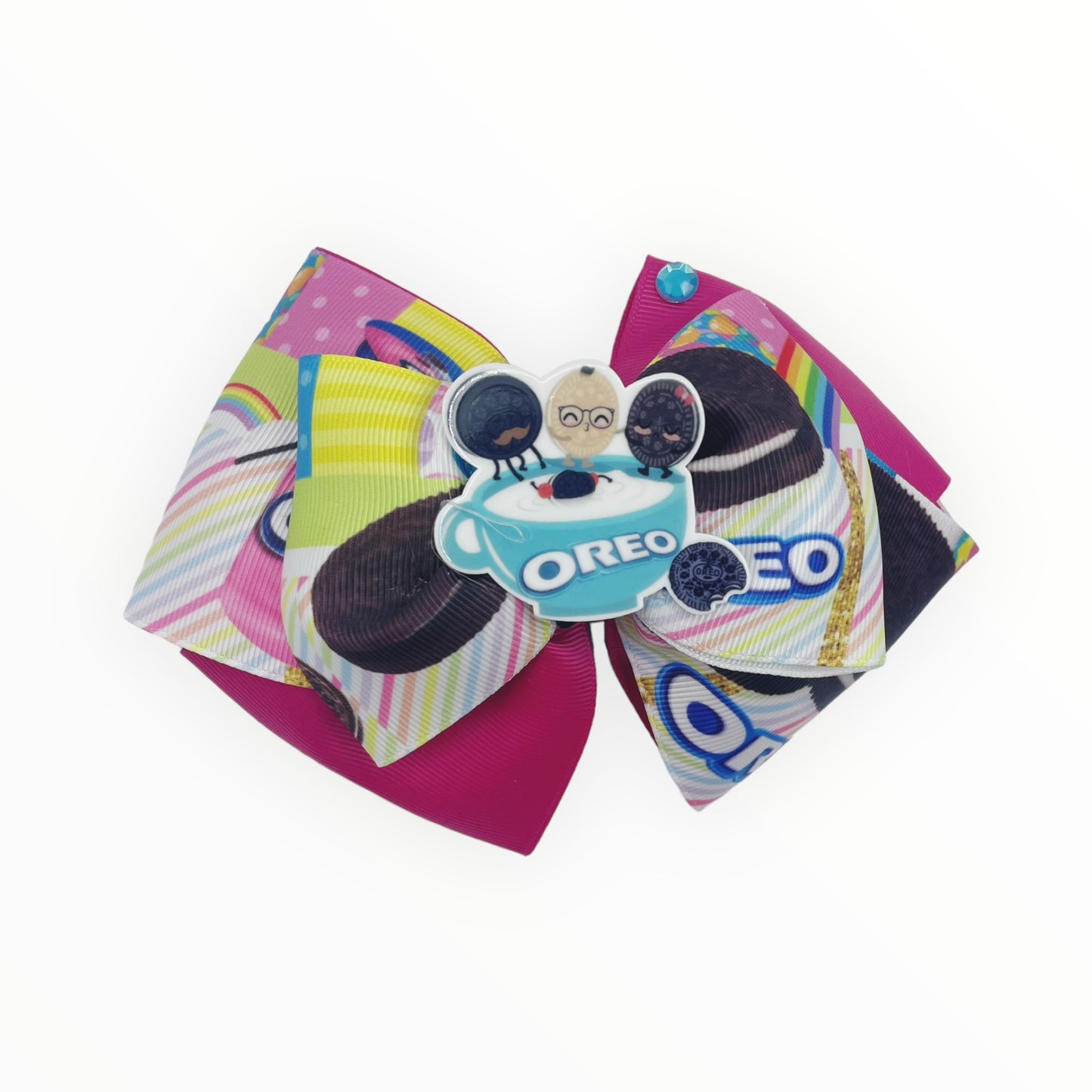 Cute Girls Bow For Hair Alligator Hair Clip For Girl Adorable Bow For Girls Inspired in Cookies Oreo