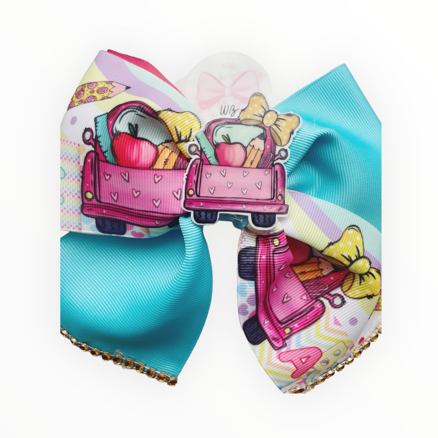 School Hair Bow  Blue School Bow  School Ribbons Hair Bow  Hair Accessories for School