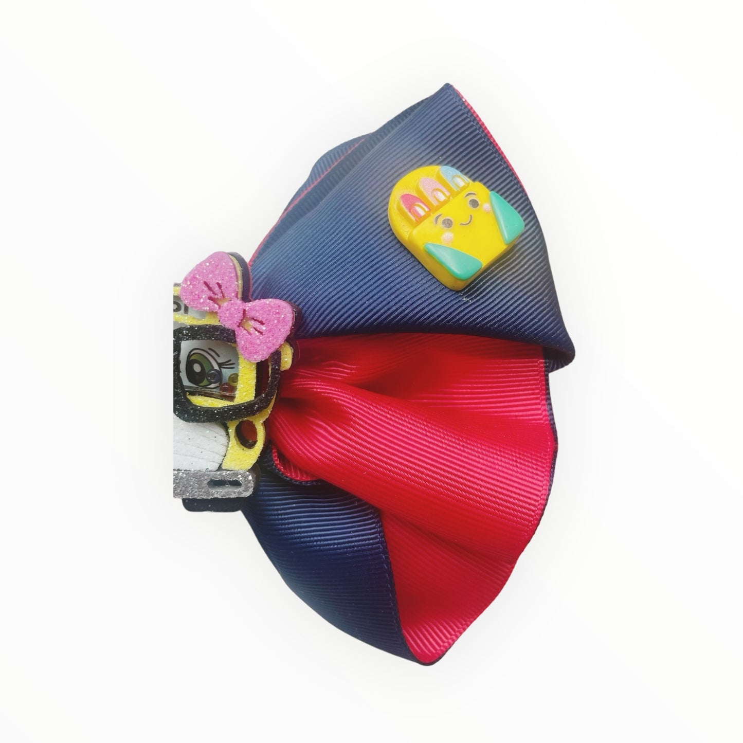 School Hair Bow  Back to School Hair Bow  Pre kinder School Hair Bow  Hair Accessories for School  Red- Blue Ribbons Hair Bow.