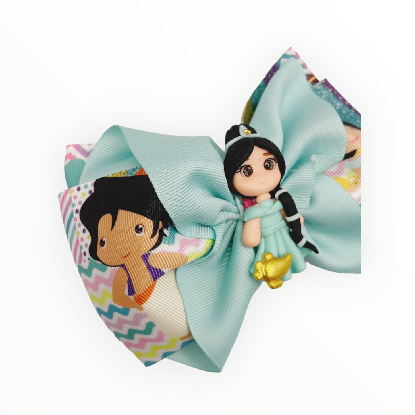 Lazo para el cabello de niña princesa Lazos para el cabello de 5 pulgadas para niñas Clips de cocodrilo Lazos de cintas de grosgrain Lazos para el cabello de niña Jazmine Clips para bebés, niños pequeños, adolescentes