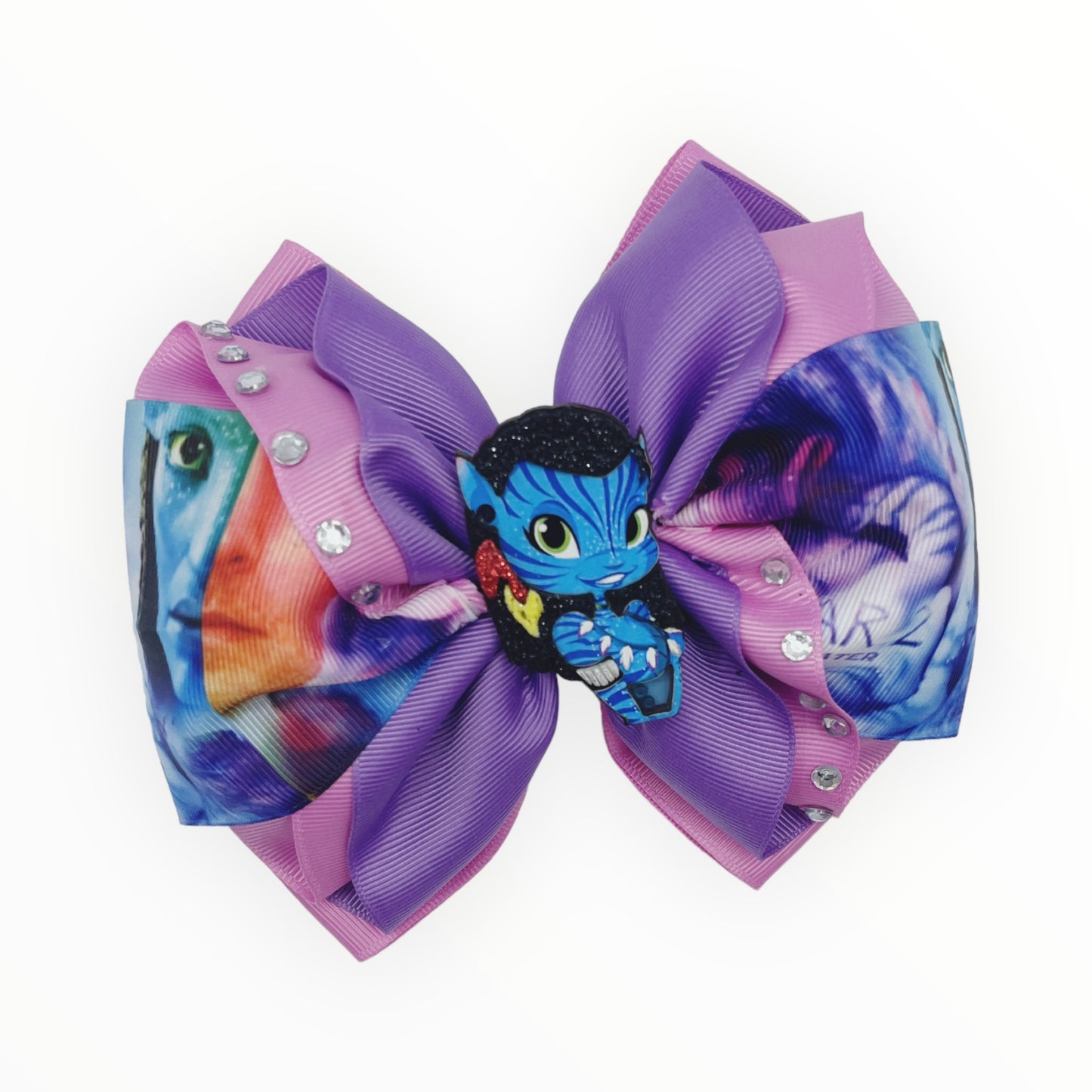 Avatar hair bow Girl hair bow  Handmade hair bow