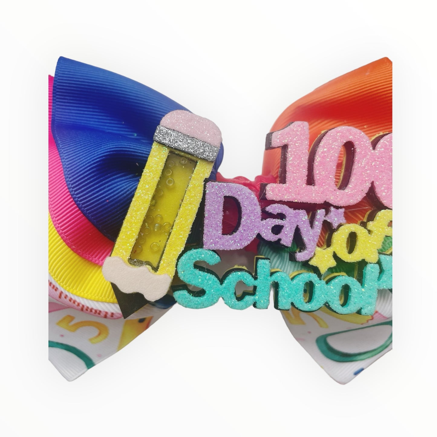 Back to School Hair Bow  School Hair Bow  Hair accessories for Girl  Colorful School Hair BoW. Girl Hair Bow