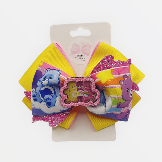 Carebears Hair Bow  Girl Hair Accessories  Clip Hair Bow