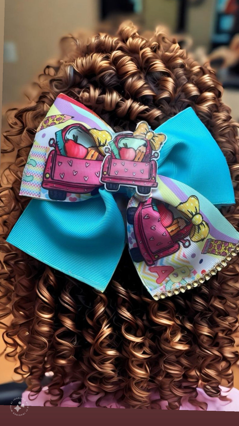 School Hair Bow  Blue School Bow  School Ribbons Hair Bow  Hair Accessories for School