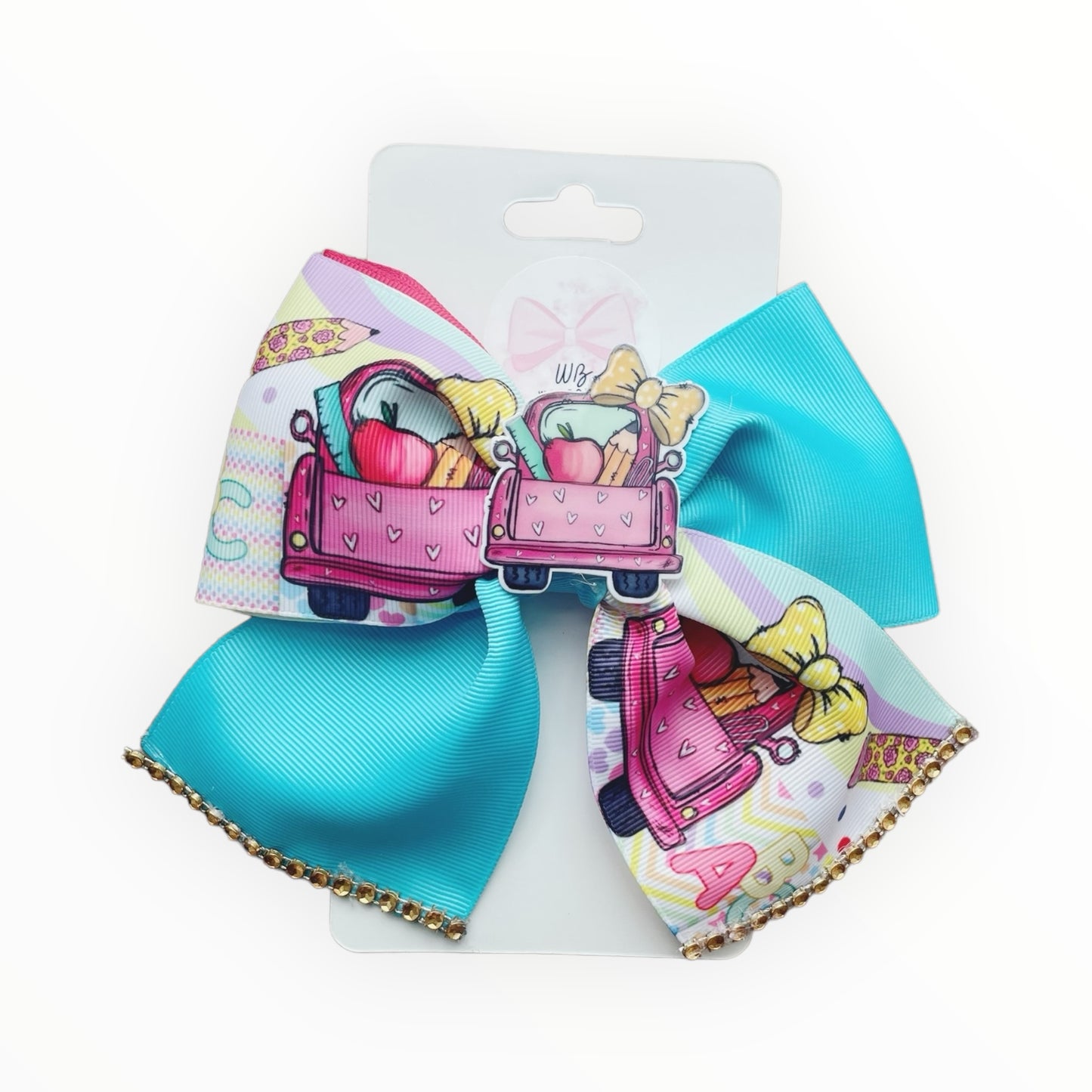 School Hair Bow  Blue School Bow  School Ribbons Hair Bow  Hair Accessories for School