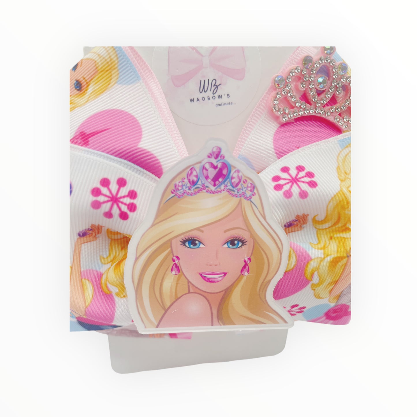 Pink Bow illusion Barbie Hair Bow