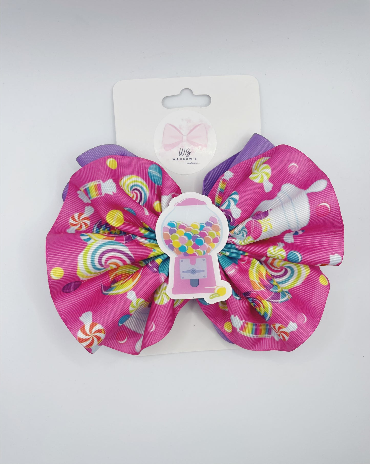 Candy Hair Bow On Alligator Clip  Sweet Temptation Hair Bow 6” Hair Bow Clip  Big Ribbons Hair Bow